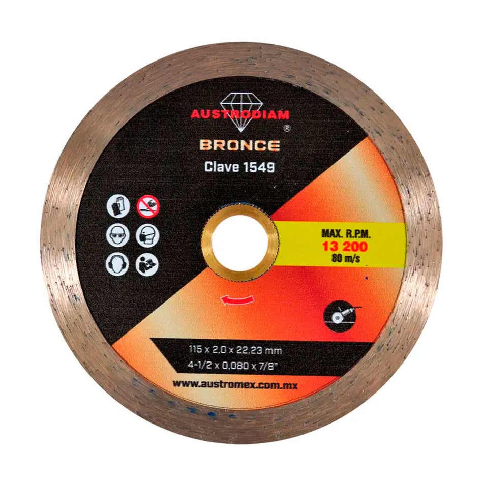 Disco de diamante de 115 x 2.0 x 22.23 m