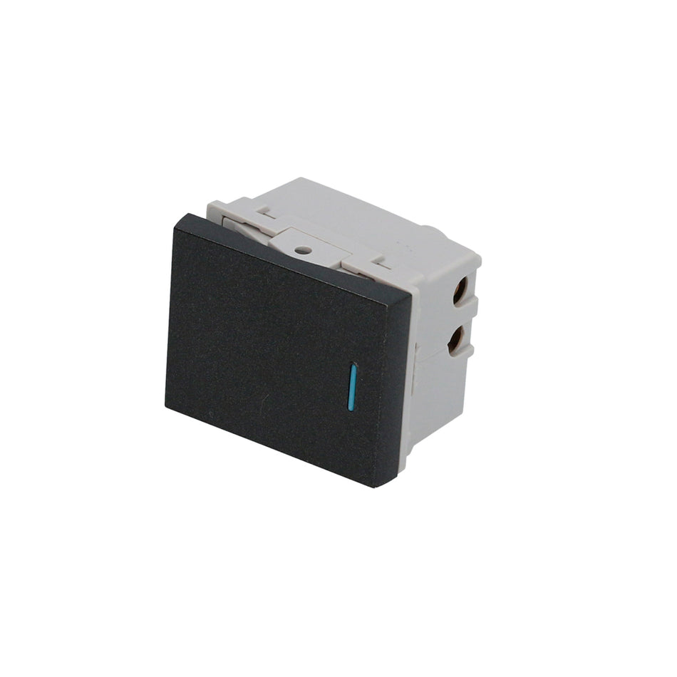 Interruptor 1/2, línea Premium, color negro Surtek P606N
