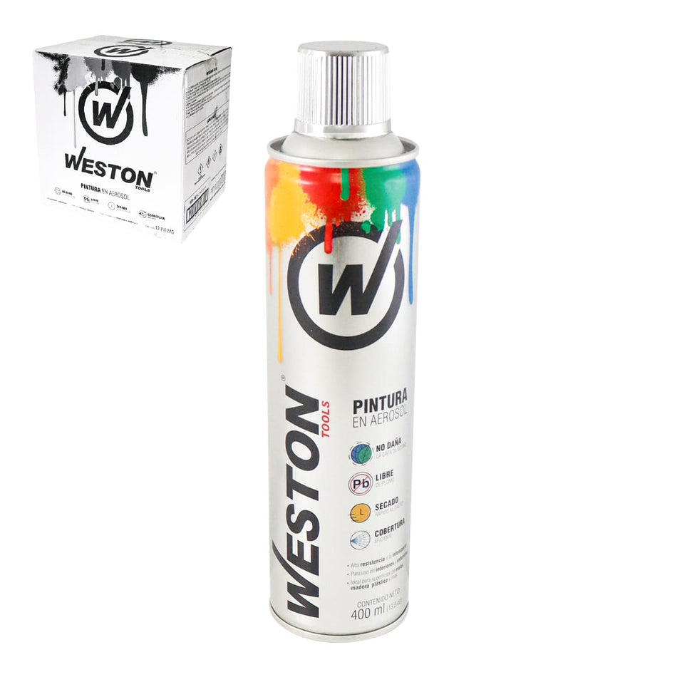 PINTURA AEROSOL CROMO METALICO 400ml (Pr