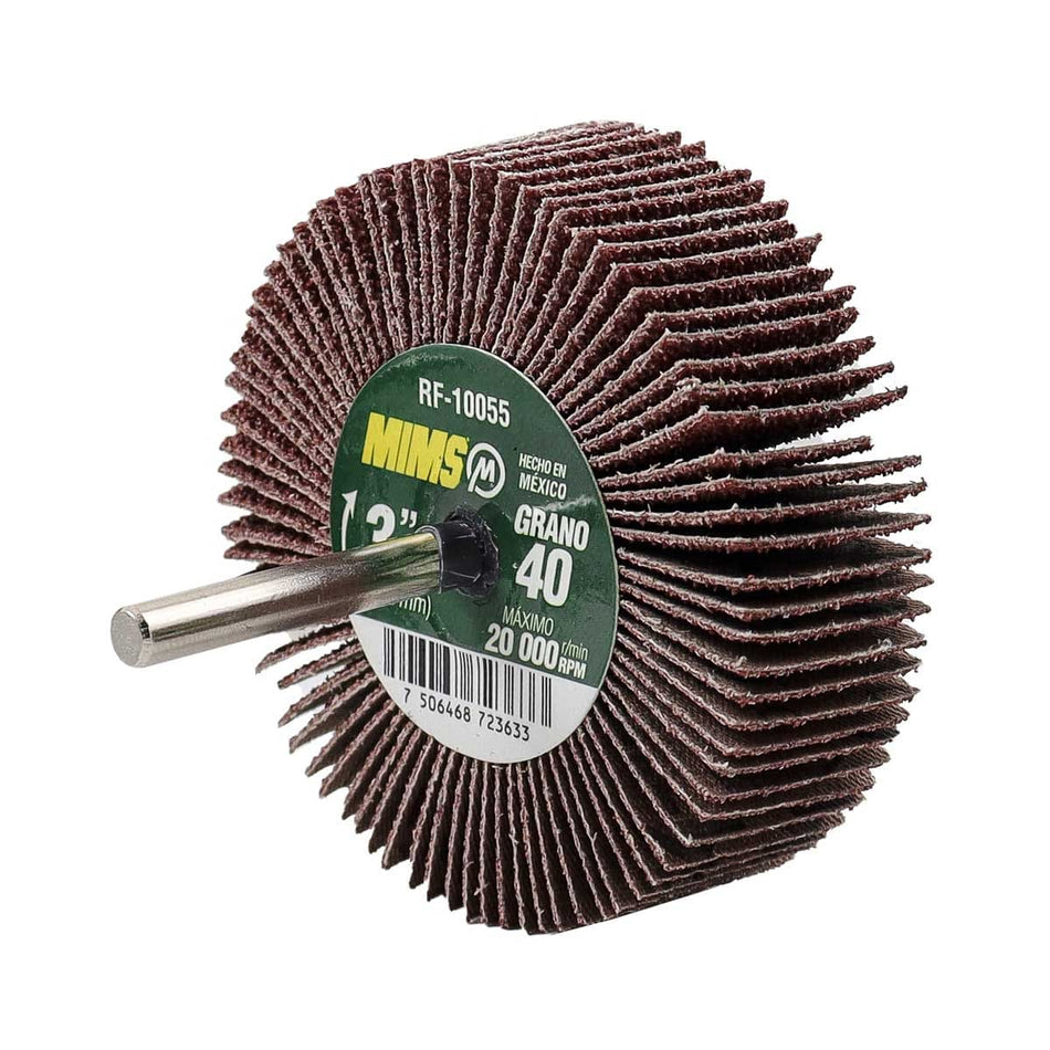 RUEDA FLAP MIMS C/VASTAGO (6MM) G40 3 X