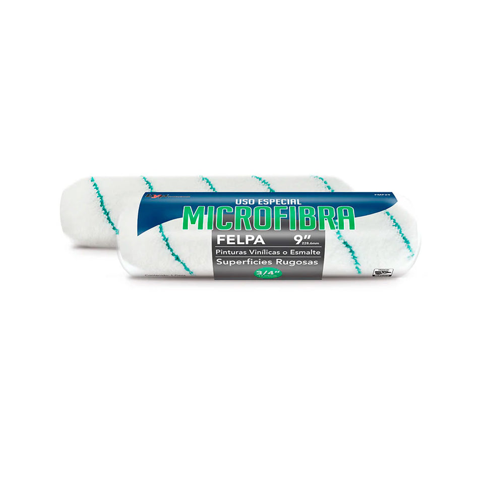 FELPA 9" MICRO FIBRA 9" X 3/4" VERDE, BY