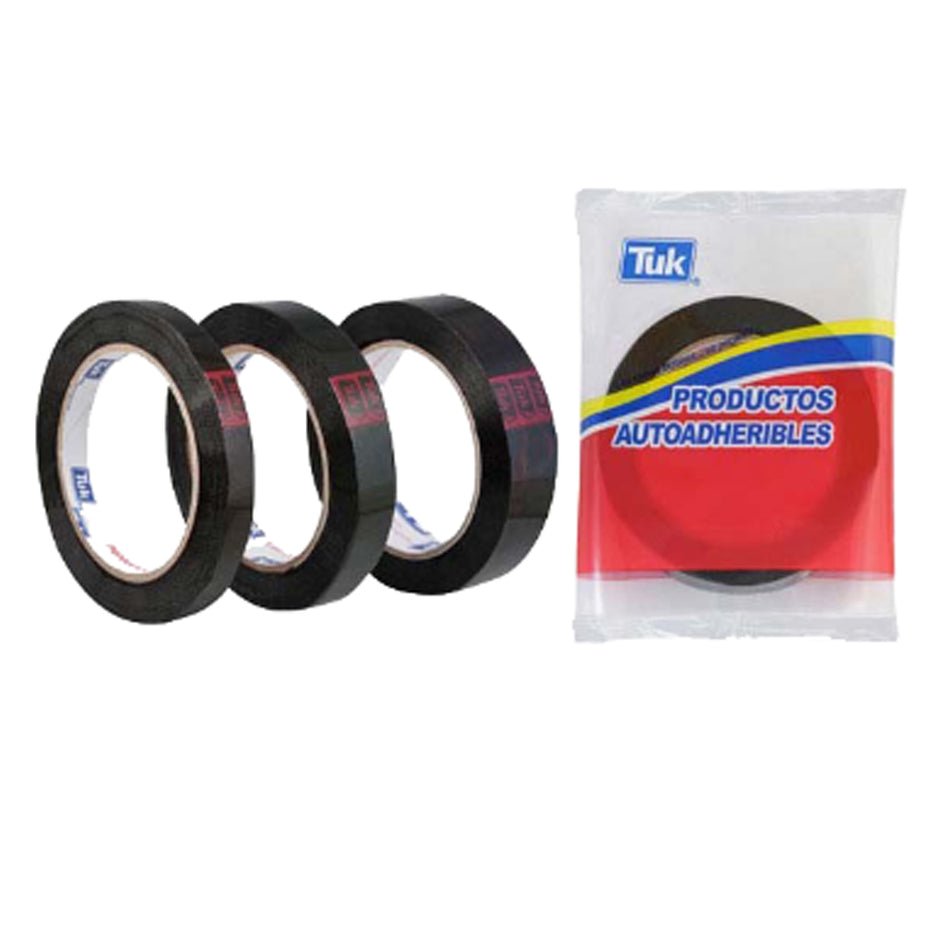 CINTA ADHESIVA CELOFAN ROJO TRANSPARENTE TUK 261505
