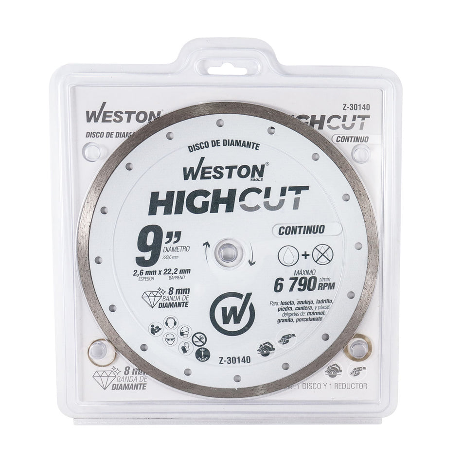 DISCO DE DIAMANTE RIN CONTINUO 9" HIGHCU