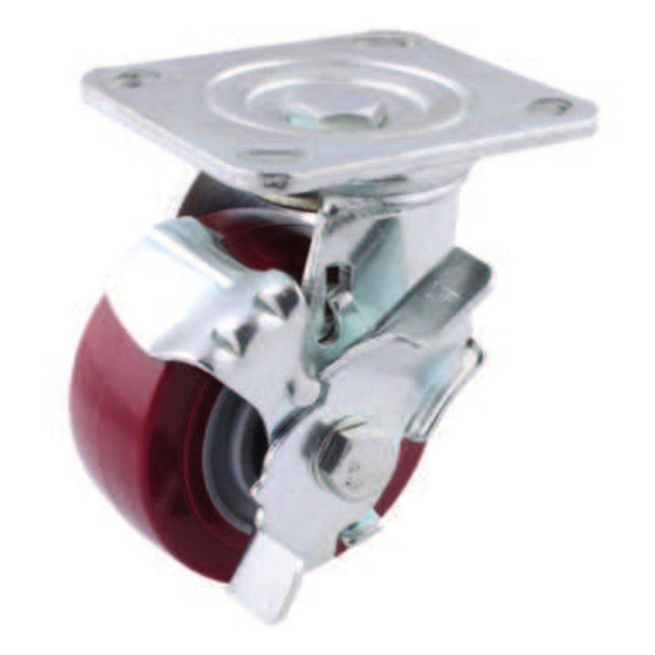 RODAJA MARRÓN PU GIRA. C/FRENO 6X2", WES