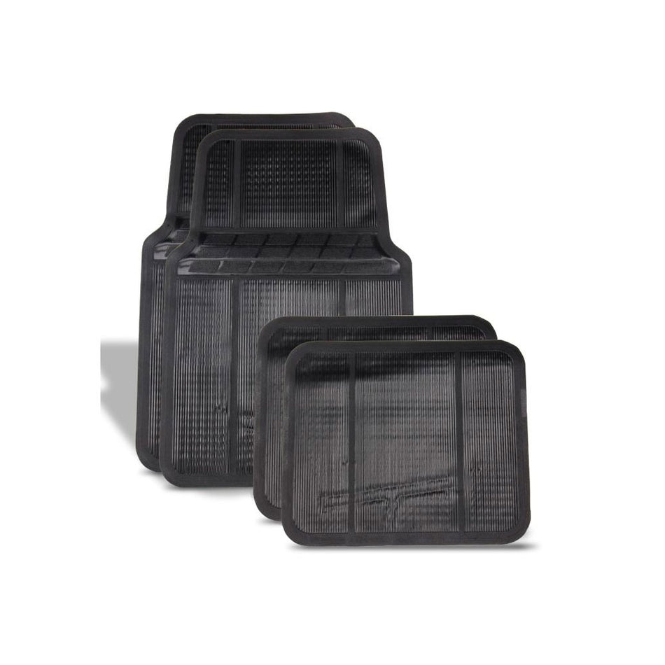 Tapetes para auto de PVC, negros, MIKELS TC-2