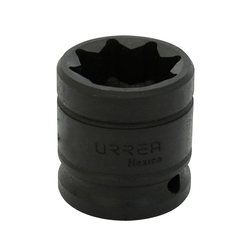 Dado de impacto cuadro de 1/2", 8 puntas, en pulgadas, 11/16" Urrea 7422S