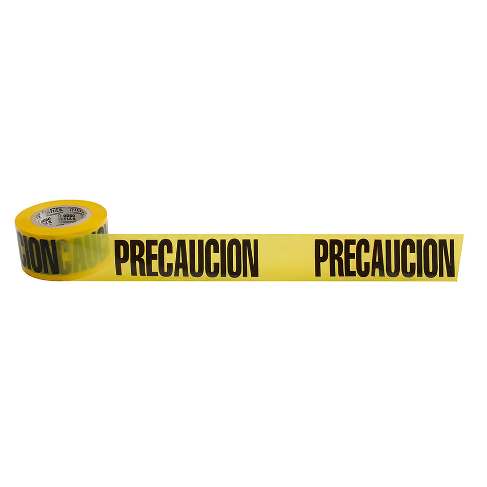 CINTA AMARILLA "PRECAUCION" 3" X 305MTS DOGOTULS JY3026