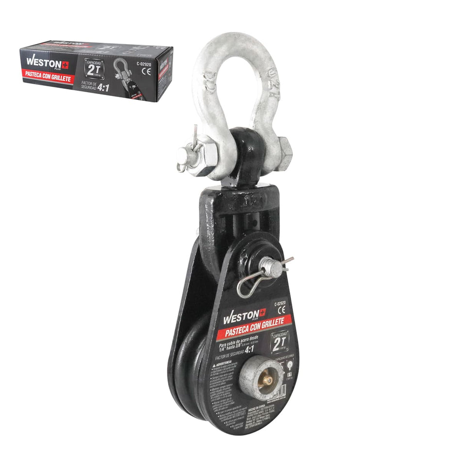 PASTECA GIRATORIA 2T-3" C/GRILLETE P/CAB