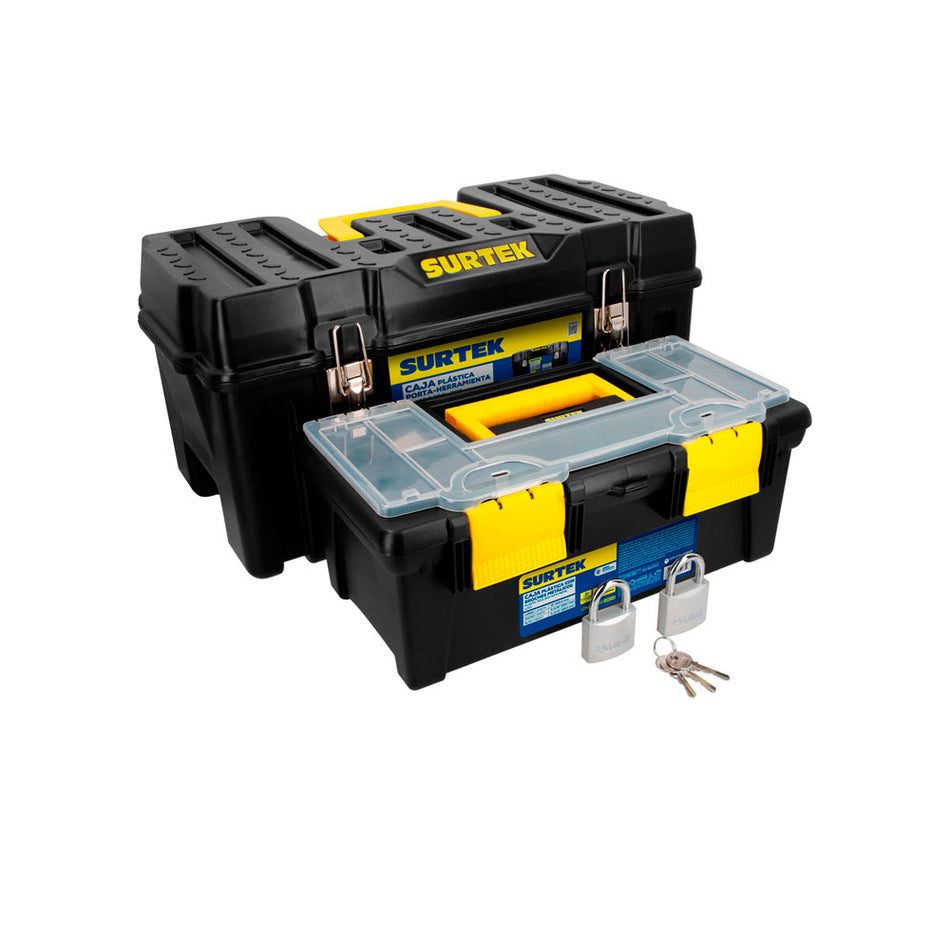Juego de cajas portaherramientas plásticas, 4 piezas Surtek CPS4C