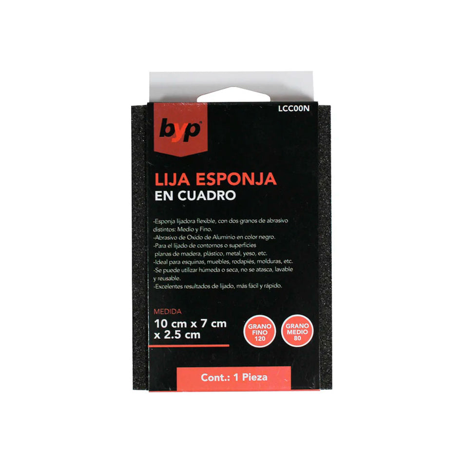 LIJA EN CUADRO GRANO MEDIO Y FINO, BYP