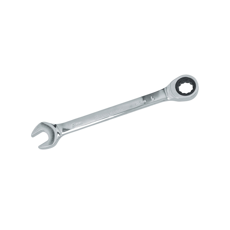 Llave combinada pulido espejo de matraca métrica, 12 puntas, 16mm Surtek 100586