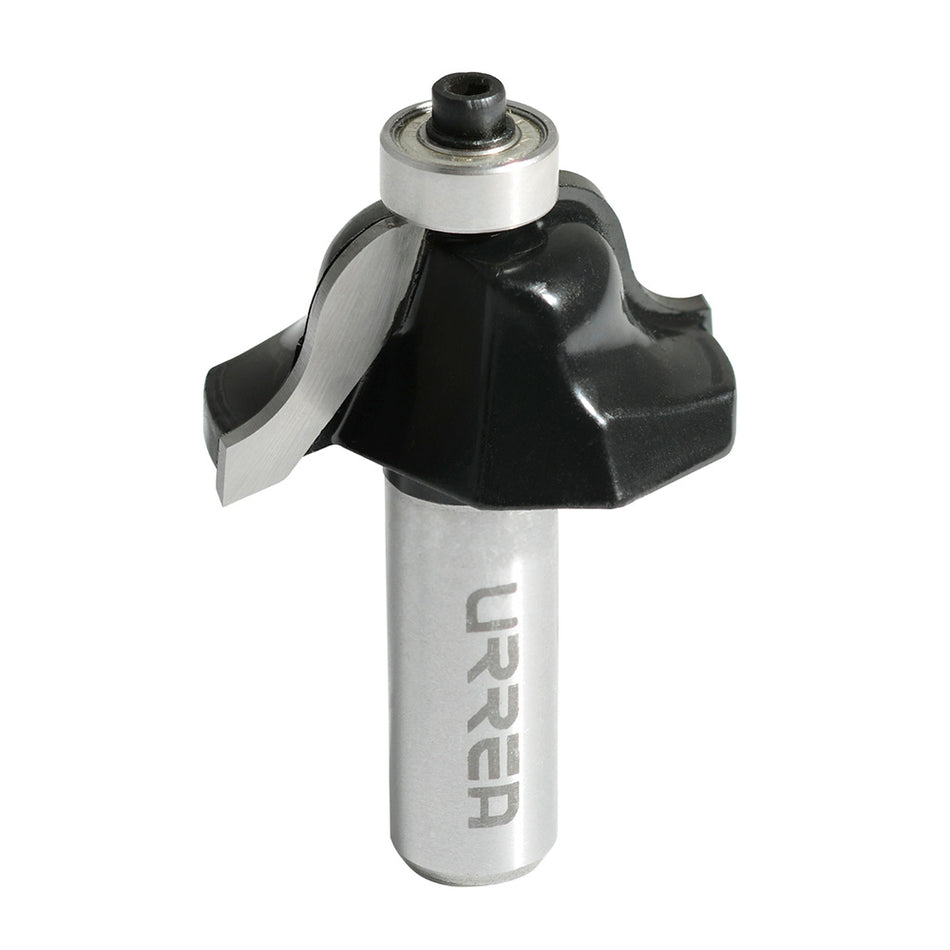 Broca para router de acero romana con balero 1-5/8" zanco de 1/4" Urrea BR1204