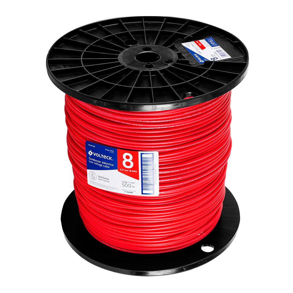 Metro de cable THHW-LS 8 AWG rojo en car