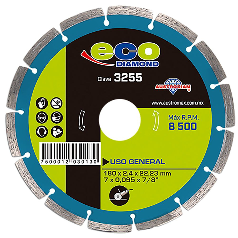 Disco de diamante de 180 x 2.4 x 22.23 m