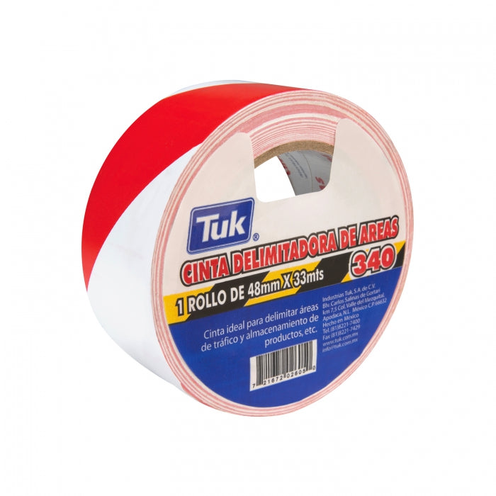 CINTA DELIMITADORA ROJO/BLANCO 48mm X 33 TUK 434044