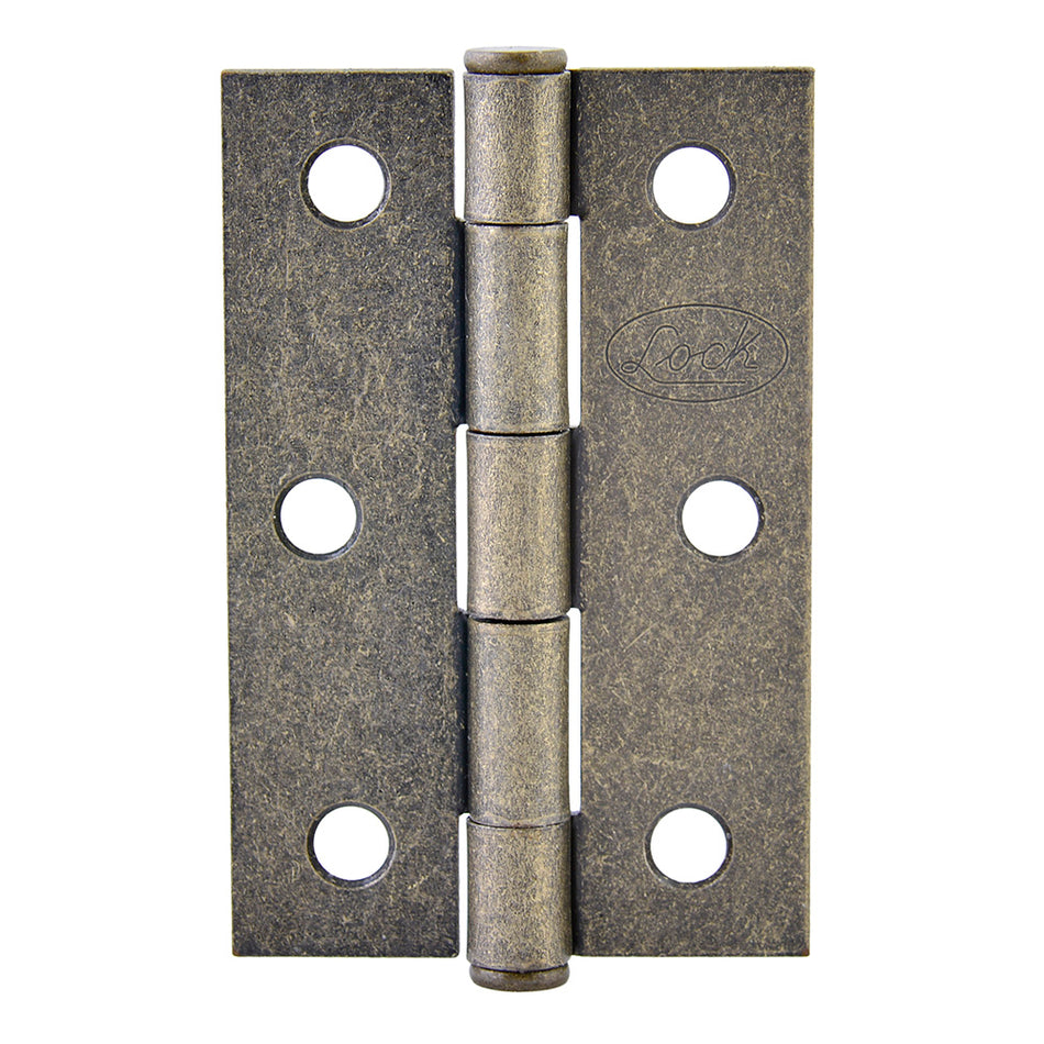 Bisagra alargada perno remachado de acero latón antiguo 2.5" x 1.81" Lock LBA25LA