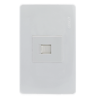 PLACA TOMA ETHERNET BLANCO