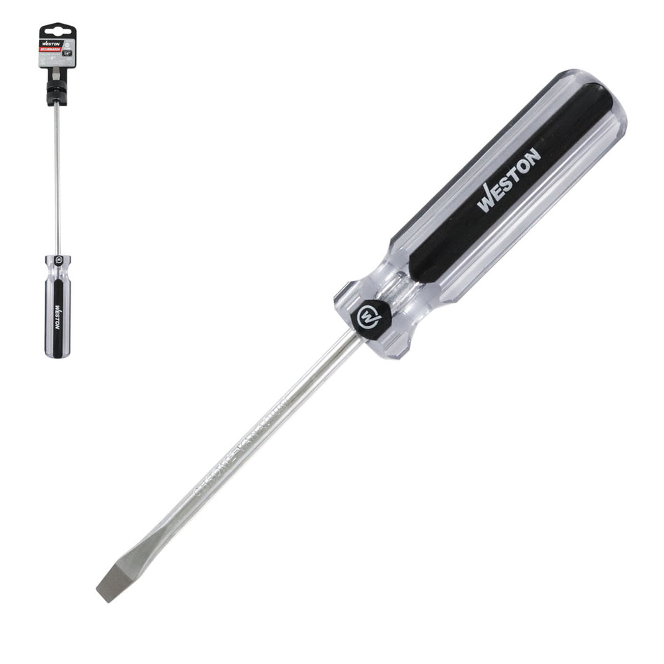 DESARMADOR PLANO 1/4 X 4" MANGO PVC ASME