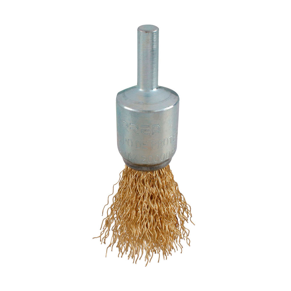 Carda copa ondulada alambre delgado 1-1/8" x 0.30 mm con zanco 1/4" Urrea C846