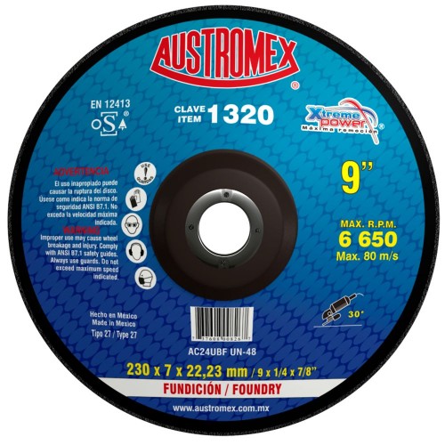 AUSTROMEX - 1320 - Disco desbaste fundicion xtreme power