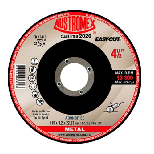 AUSTROMEX - 2026 - Disco t-27 p/corte metal