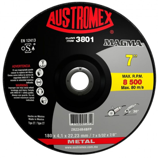 AUSTROMEX - 3801 - Disco desbaste y corte metal  3801