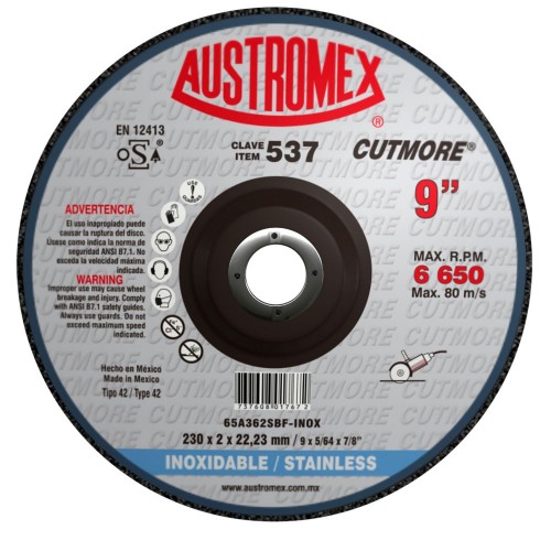 AUSTROMEX - 537 - Disco de corte cutmore 7 x 1/16 x 7/8"