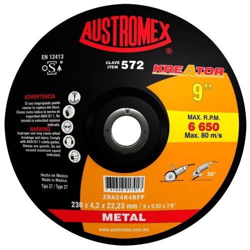 AUSTROMEX - 572 - Disco debaste y corte metal  572