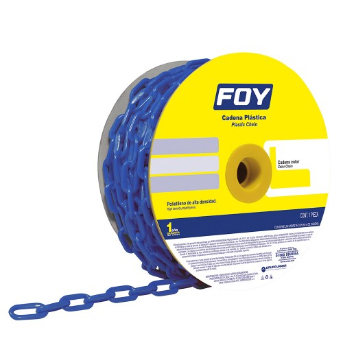 Foy - 143417 - Cadena plast 6mm 1/4" 25m azul