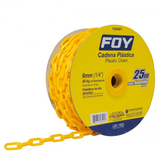 Foy - 143421 - Cadena plástica 6 mm x 1/4" 25 mt 40 kg