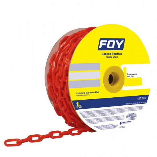 Foy - 143433 - Cadena plast 3mm 1/8" 50m roja