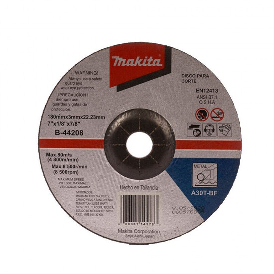 Makita - B-44208 - Disco de corte p/metal 7" x 7/8"