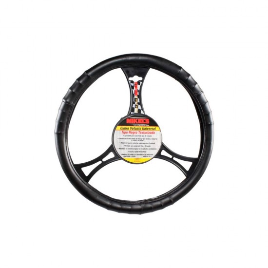 Cubre volante texturizado, color negro  Mikels CU-4