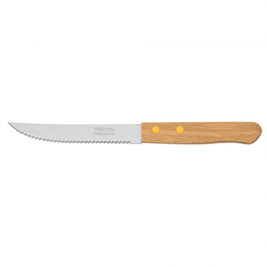 Cuchillo con sierra para asado 5' mango de madera, Pretul 23083