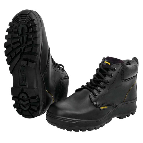 Zapato industrial negro #25 con casquillo de acero, Pretul 25990