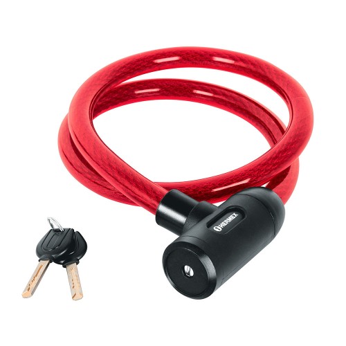 Candado de cable con llave, 20 mm X 1.20 m, Hermex 43921