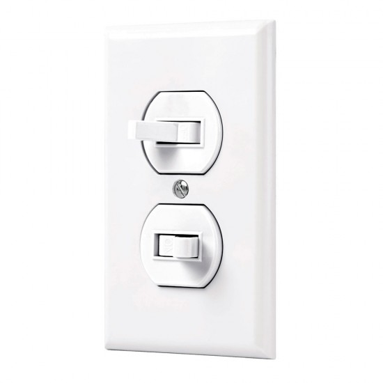 Placa armada 2 interruptores sencillo, línea Standard, blanc 45953