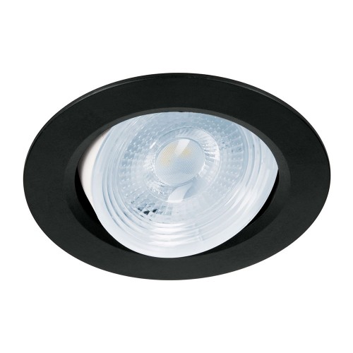 Luminario de LED 5 W empotrar redondo negro spot dirigible 46945
