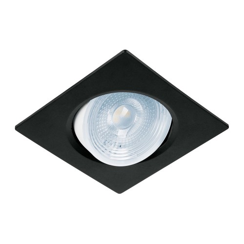 Luminario de LED 5 W empotrar cuadrado negro spot dirigible 46948