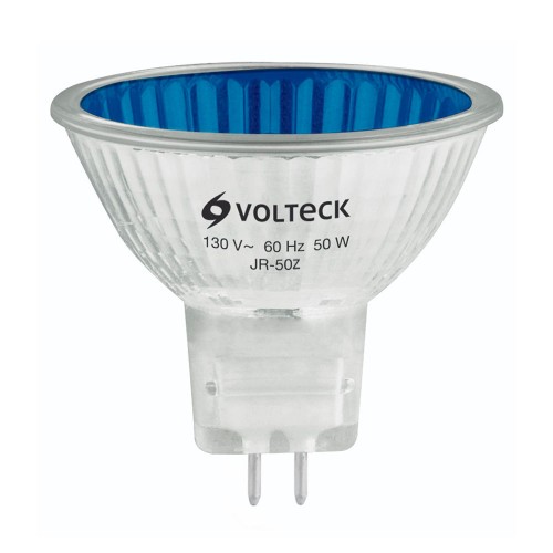 Lámpara de halógeno azul 50 W tipo MR16 en caja, Volteck 47249