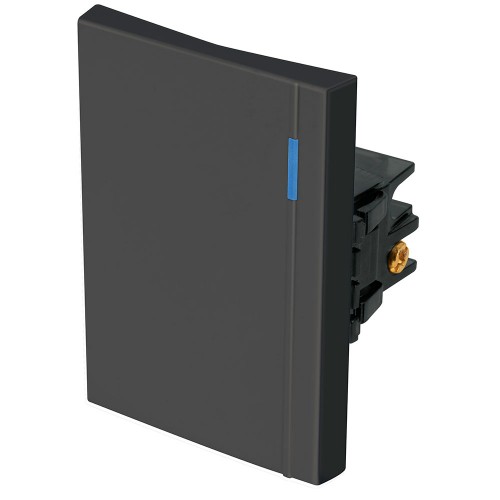 Interruptor sencillo 3 módulos, línea Española, color negro 47987