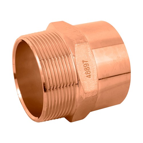 Conector de cobre, rosca exterior 2', Foset 48897