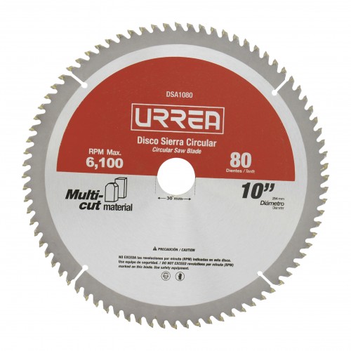 Urrea - DSA1080 - Disco para sierra circular para aluminio