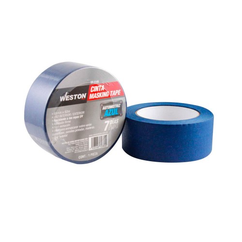 Weston - TP-1145 - Cinta masking tape azul 7 días 48mm x 50
