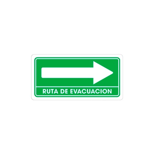 Weston - TS-0020 - Señalamiento ruta evacuacion derecha 15