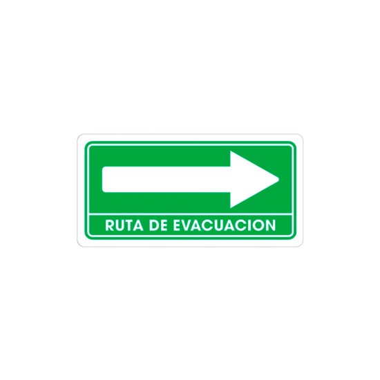Weston - TS-0020 - Señalamiento ruta evacuacion derecha 15