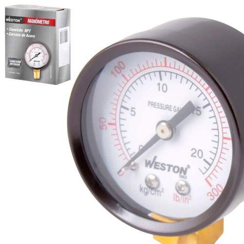 Weston - W-10025 - Manometro 2" 1/4" npt 200 lb/14 kg