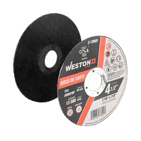 Weston - Z-19905 - Disco d/corte p/metal 4-1/2''x1/16''x7/8