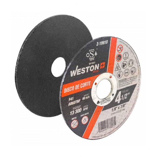 Weston - Z-19910 - Disco d/corte p/metal 4-1/2'' x 1/8''