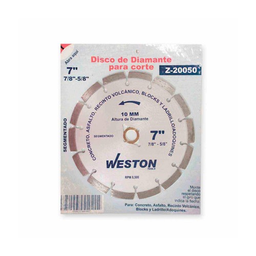 Weston - Z-20050 - Disco de diamante 7" segmentado